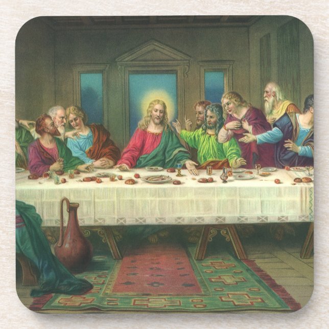 Posavasos La última cena originalmente de Leonardo da Vinci (Frente)