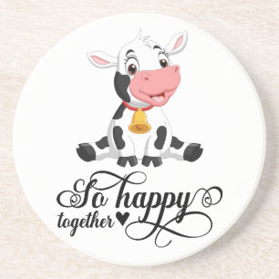 Posavasos La vaca del bebé es tan feliz