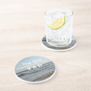 Posavasos La vida en monogramo junto a las montañas de arena