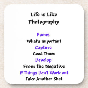 Posavasos La vida es como la fotografía