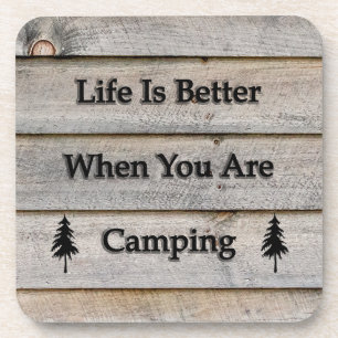 Posavasos La vida es mejor cuando estás acampando