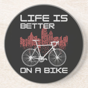 Posavasos La vida es mejor en bicicleta