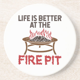 Posavasos La Vida Es Mejor En El Fuego