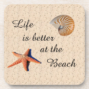 Posavasos La vida es mejor en la playa