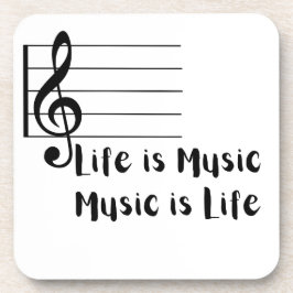 Posavasos La vida es música, la música es vida