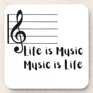Posavasos La vida es música, la música es vida