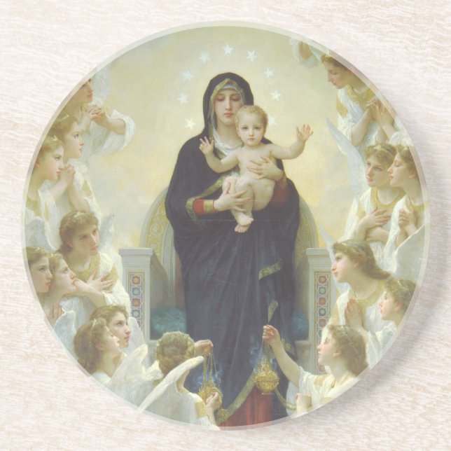 Posavasos La Virgen con los Ángeles (Frente)