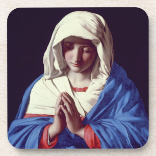 Posavasos La Virgen en el rezo, 1640-50 (aceite en lona)
