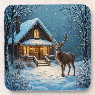 Posavasos La visita de Navidad nevada de Big Buck