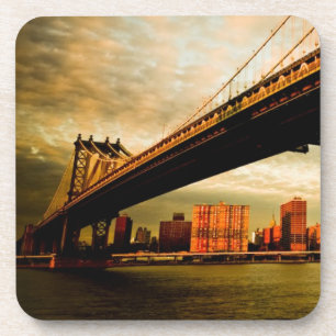Posavasos La vista del puente de Manhattan desde Brooklyn (N