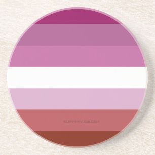 Posavasos Labial de SlipperyJoe's bandera del orgullo lésbic