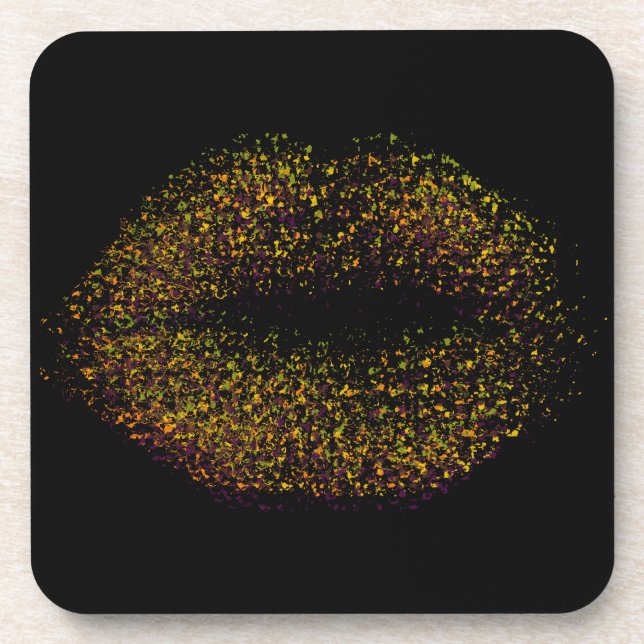 Posavasos Labios abstractos #20 (Frente)