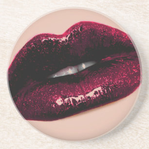 Posavasos Labios chispeantes candentes de Kissable