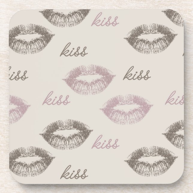 Posavasos Labios del beso (Frente)