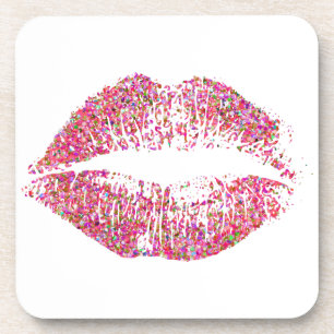 Posavasos Labios Purpurinas multicolores #11