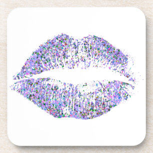Posavasos Labios Purpurinas multicolores #13