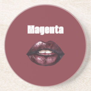 Posavasos Labios Rojo Burdeos Magenta