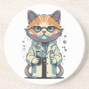 Posavasos Laboratorio de Gatos Enfocado