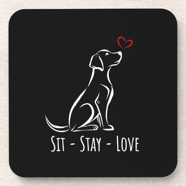 Posavasos Labrador por amor y permanencia (Frente)