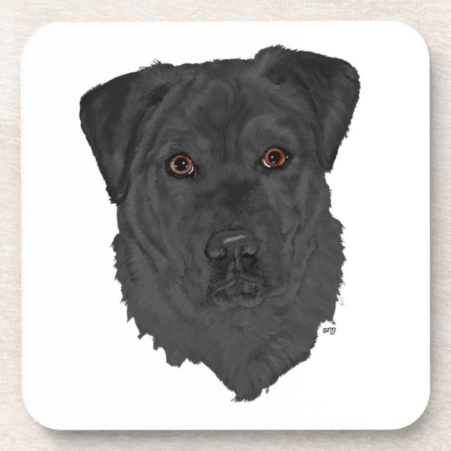 Posavasos Labrador Retriever Negro (Frente)
