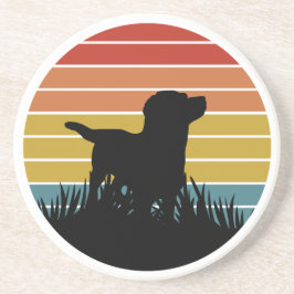Posavasos Labrador Retro Sunset
