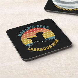 Posavasos Labrador Retro Sunset Personalized