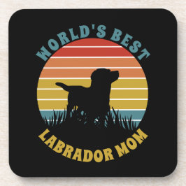 Posavasos Labrador Retro Sunset Personalized