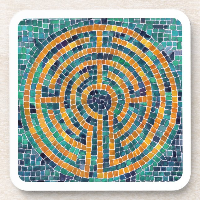 Posavasos LABYRINTH II Ataques de plástico duro - Blanco (Frente)