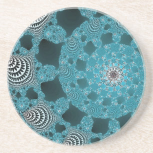 Posavasos Lacy Doily en azul