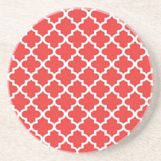 Posavasos Ladrillo rojo Patrón geométrico moderno de azulejo