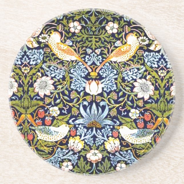 Posavasos Ladrón de fresa por William Morris (Frente)