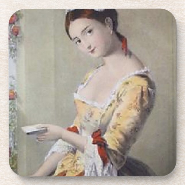 Posavasos Lady con tarjetas (Frente)