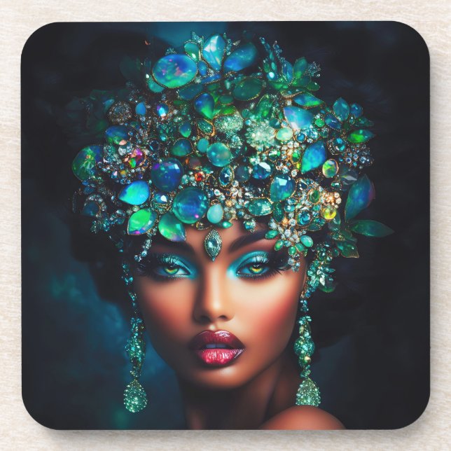 Posavasos Lady Opal Hard Plastic Coaster Set (Frente)