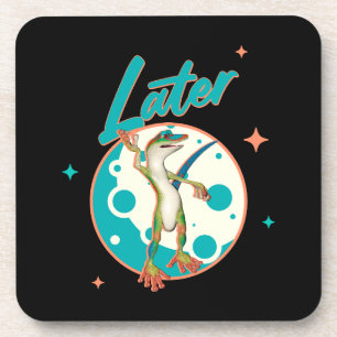 Posavasos Lagarto Divertido Más Tarde Humor Procrastinación