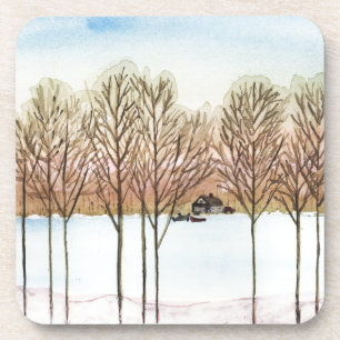Posavasos Lago invernal