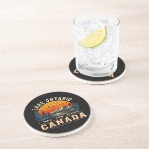 Posavasos lago ontario entonces ahora siempre canadá retro