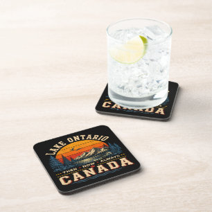 Posavasos lago ontario entonces ahora siempre canadá retro