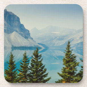 Posavasos lagos de montaña de invierno