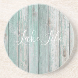 Posavasos Lake Life Blue Wood