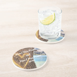 Posavasos Lake Tahoe Blue Water Tree Heart Love