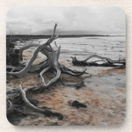 Posavasos Lake Tyrrell Natural Forces Plastic Coaster