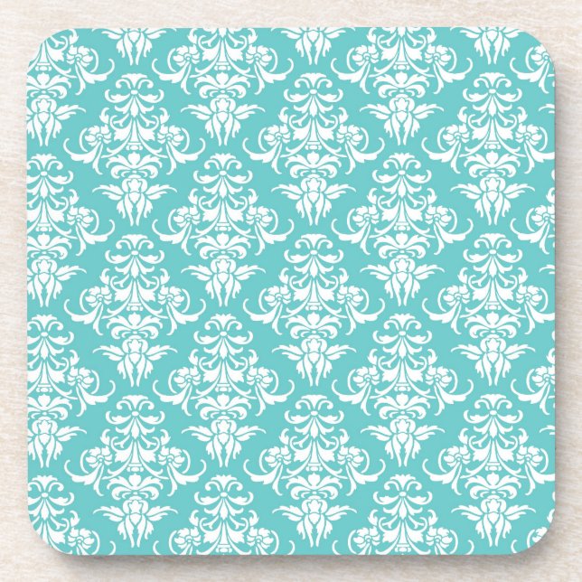 Posavasos Lámpara elegante femenina del damasco del vintage