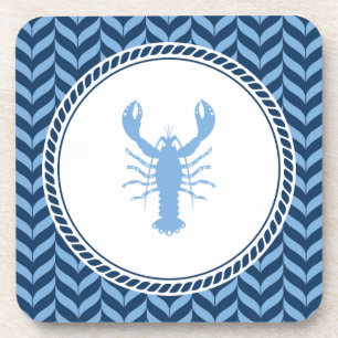 Posavasos Langosta azul náutica costera 