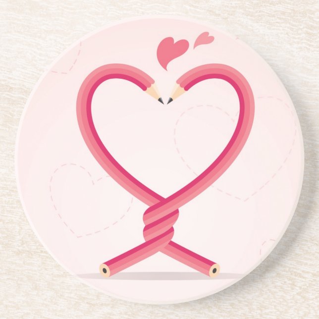 Posavasos Lápices en amor (Frente)