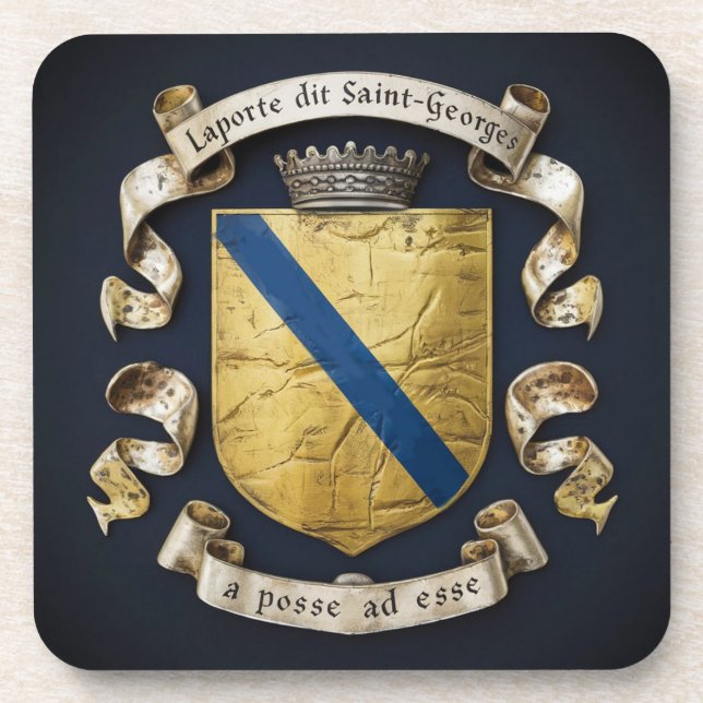 Posavasos Laporte dit Saint Georges Coat of Arms 5 (Frente)