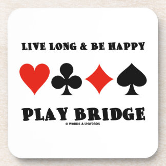 Posavasos Largo vivo y sea puente feliz del juego (cuatro