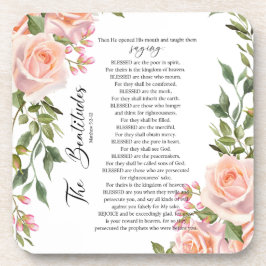Posavasos Las Beatitudes Mateo 5:3-12 Rosas de las Escritura