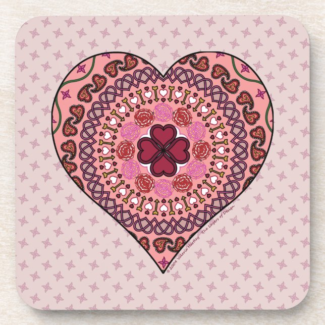 Posavasos Las Capas del Corazón Square Coaster (Frente)