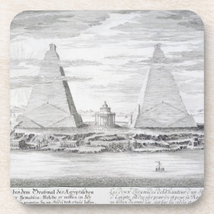 Posavasos Las dos pirámides de Moeris, rey de Egipto y el