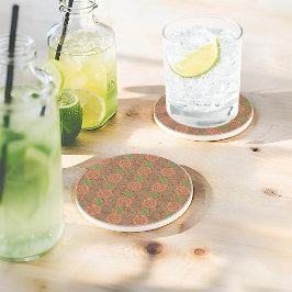 Posavasos Las fibras Naranjas de dispersión de lluvia floral